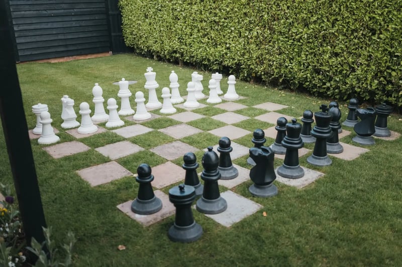 Chess area outside at High House