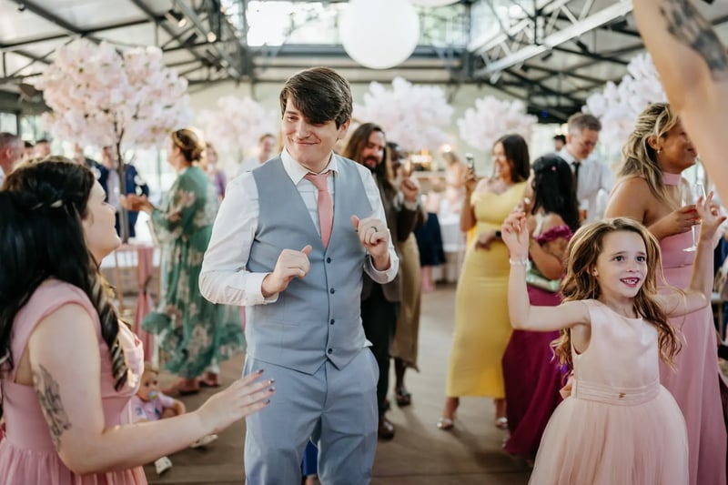 Guests dancing in the Orangery at High House