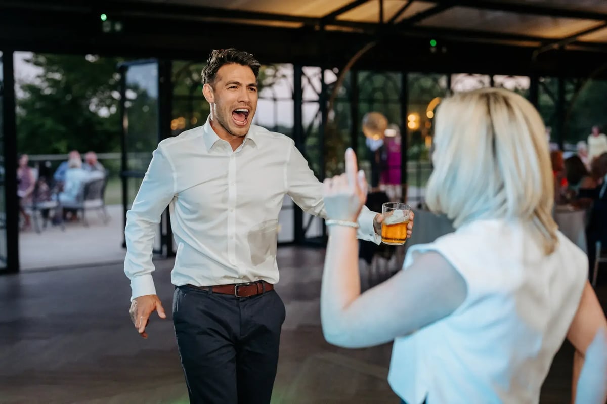 Guests dancing together in the Orangery at High House