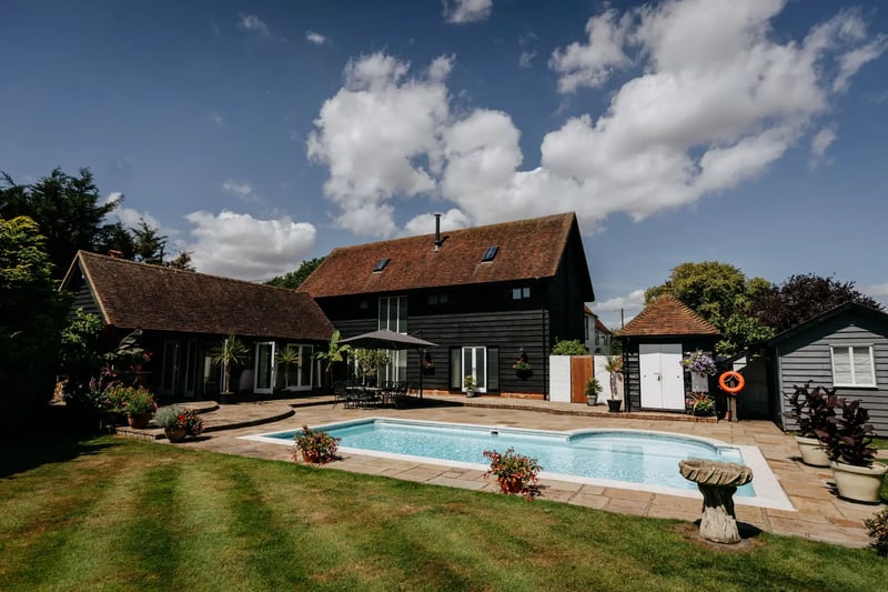 Dressing room and pool at High House