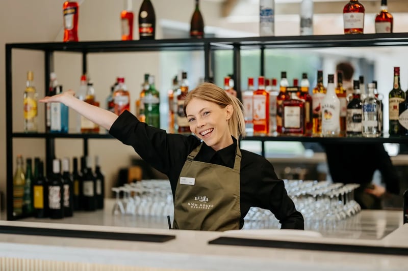 Bar staff in the Orangery at High House