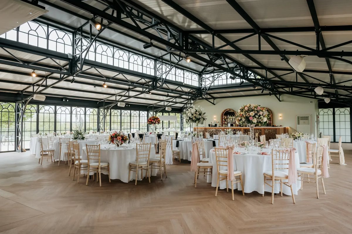 The Orangery dressed for a wedding at High House