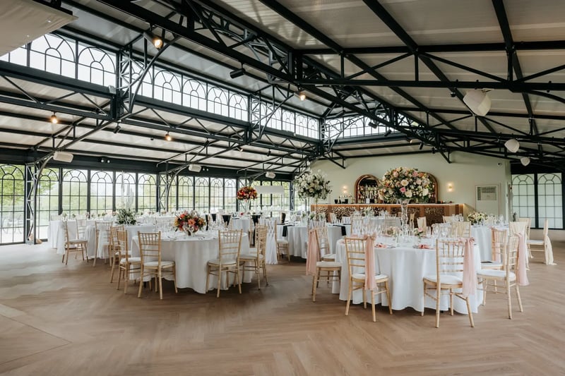 The Orangery dressed for a wedding at High House