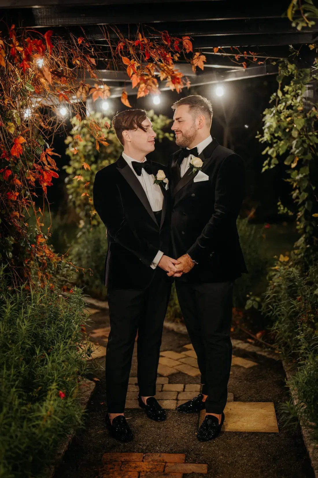 lawrence and tony at high house in the evening